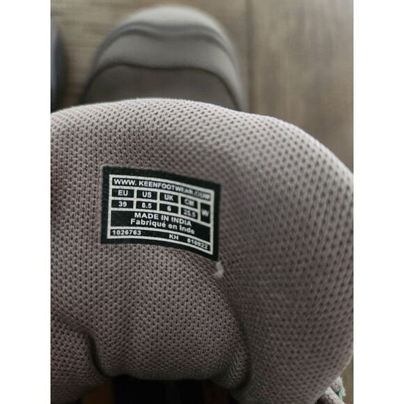 New Keen Circadia Mid 8 1/2 Waterproof Hiking Grey Aqua Boot - Picture 4 of 6